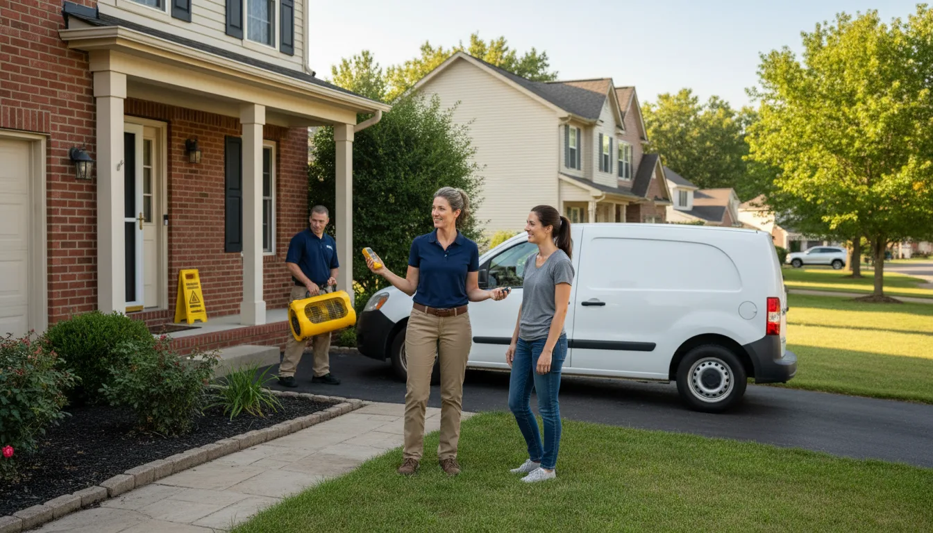 Residential water damage restoration in Tremont, IL